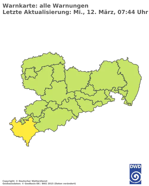 Aktuelle Wetterwarnungen für  Erzgebirgskreis